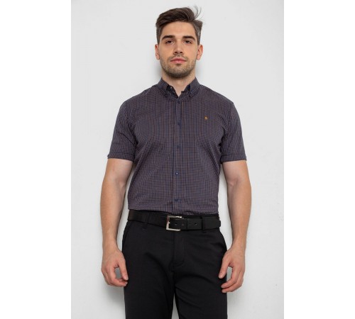 Рубашка мужская с принтом, цвет темно-синий, 214R4564-4