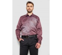 Рубашка мужская с принтом, цвет бордовый, 214R5829