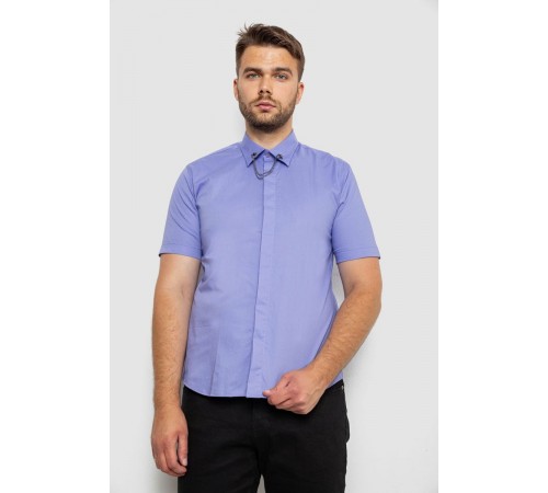 Рубашка мужская однотонная, цвет сиреневый, 214R6917-1