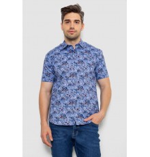Сорочка мужская с принтом, цвет джинс, 214R6917-10