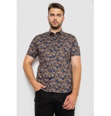 Сорочка мужская с принтом, цвет коричневый, 214R6917-10