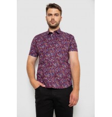 Сорочка мужская с принтом, цвет сливовый, 214R6917-10
