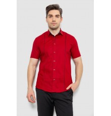 Рубашка мужская однотонная, цвет красный, 214R7003-5