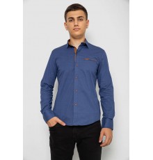 Рубашка мужская с принтом, цвет синий, 214R7015