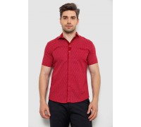 Рубашка мужская с принтом, цвет бордовый, 214R7018