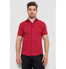 Сорочка чоловіча з принтом, колір бордовий, 214R7018