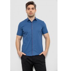 Рубашка мужская c принтом, цвет джинс, 214R7026