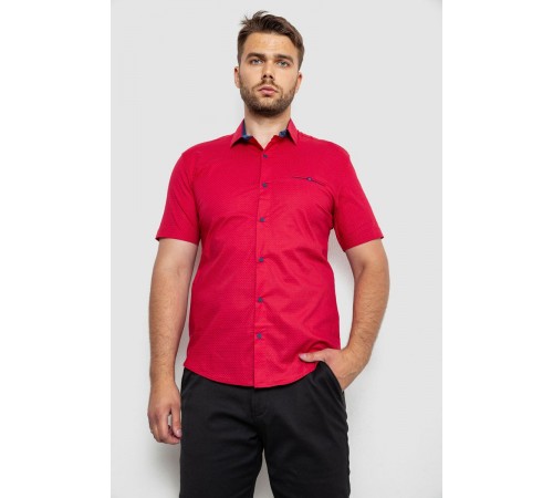 Рубашка мужская с принтом, цвет красный, 214R7143