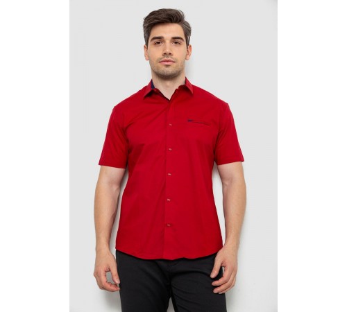 Рубашка мужская, цвет бордовый, 214R7325