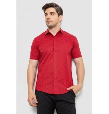 Рубашка мужская с принтом, цвет бордовый, 214R7339