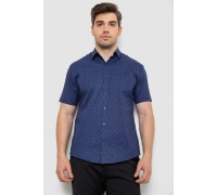 Рубашка мужская с принтом, цвет темно-синий, 214R7340