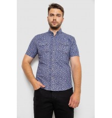Рубашка мужская с принтом, цвет синий, 214R806 Рубашка мужская с принтом, цвет синий, 214R806