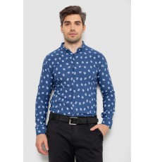 Сорочка чоловіча з принтом, колір джинс, 214R807 Сорочка чоловіча з принтом, колір джинс, 214R807