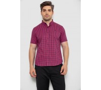 Рубашка мужская в клеточку, цвет розовый, 214R826