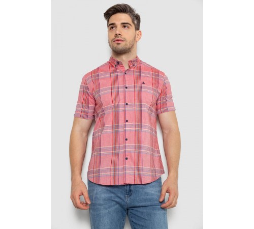 Рубашка мужская в полоску, цвет розовый, 214R841