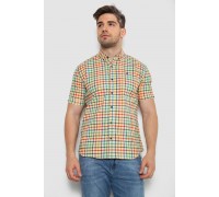 Рубашка мужская в клетку, цвет желтый, 214R842