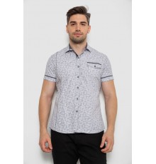 Рубашка мужская с коротким рукавом, цвет серый, 214RG601