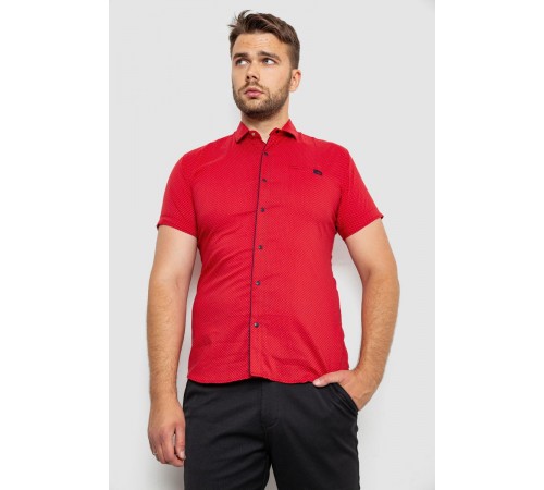 Рубашка мужская с принтом, цвет красный, 214RK100