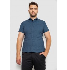 Рубашка мужская с принтом, цвет темно-синий, 214RK104