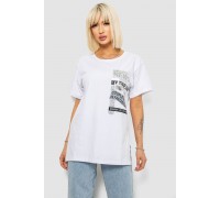 Футболка жіноча з принтом, колір білий, 244R2302-5