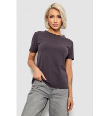 Футболка жіноча однотонна, колір темно-сірий, 204R3333