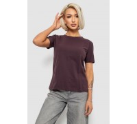 Футболка женская однотонная, цвет шоколадный, 204R3333