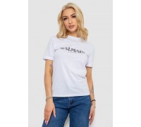 Футболка жіноча з принтом, колір білий, 238R01640