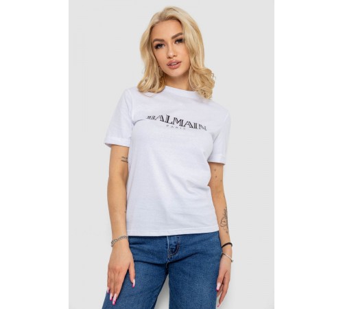 Футболка жіноча з принтом, колір білий, 238R01640