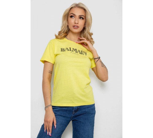 Футболка жіноча з принтом, колір жовтий, 238R01640