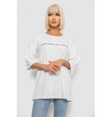 Футболка жіноча з принтом, колір молочний, 244R2020