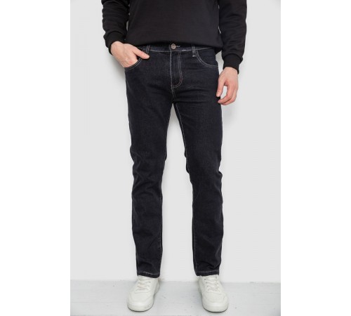 Джинсы мужские демисезонные, цвет черный, 243R8118
