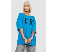 Футболка женская с принтом, цвет голубой, 244R3008-1