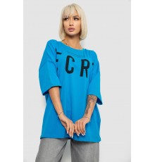 Футболка жіноча з принтом, колір блакитний, 244R3008-1