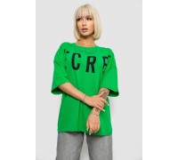 Футболка женская с принтом, цвет зеленый, 244R3008-1