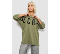 Футболка женская с принтом, цвет хаки, 244R3008-1