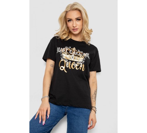 Футболка жіноча, колір чорний, 244R4612
