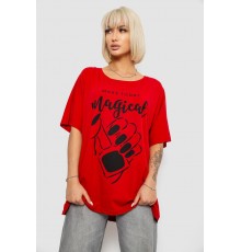 Футболка жіноча з принтом, колір червоний, 244R6005-1
