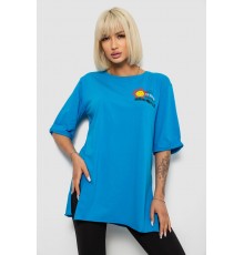 Футболка жіноча з принтом, колір блакитний, 244R1031-5