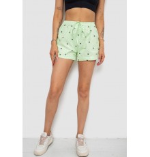 Шорти жіночі з принтом, колір салатовий, 238R7164-1