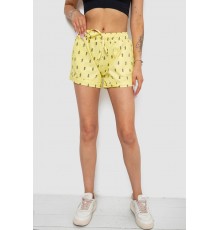 Шорти жіночі з принтом, колір жовтий, 238R7164-2