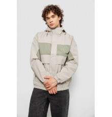 Ветровка мужская с принтом, цвет бежевый, 214R603-1