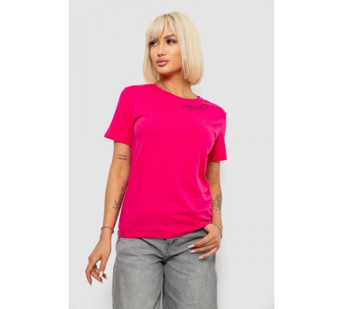 Футболка жіноча з принтом, колір малиновий, 244R1035-5