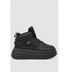 Кросівки жіночі зимові на хутрі, колір чорний, 248RLM50