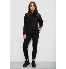 Спортивний костюм жіночий на флісі, колір чорний, 257R85