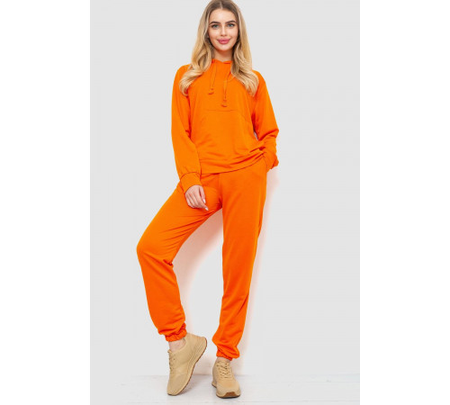Спортивный костюм женский двухнитка, цвет оранжевый, 244R009