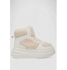 Кросівки жіночі зимові на хутрі хайтопи, колір білий, 248RLM20