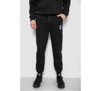 Спортивні штани чоловічі на флісі, колір чорний, 129RA9995