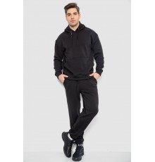 Спорт костюм мужской на флисе, цвет черный, 190R235