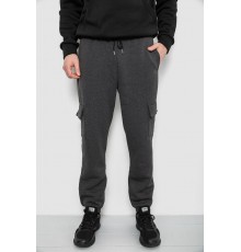 Спортивні штани чоловічі на флісі, колір грифельний, 129RA9997