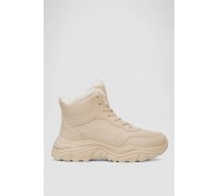 Кроссовки женские зимние на меху, цвет бежевый, 248RDM08